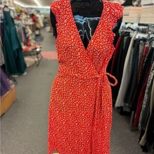 Loft ladies XSP red wrap dress